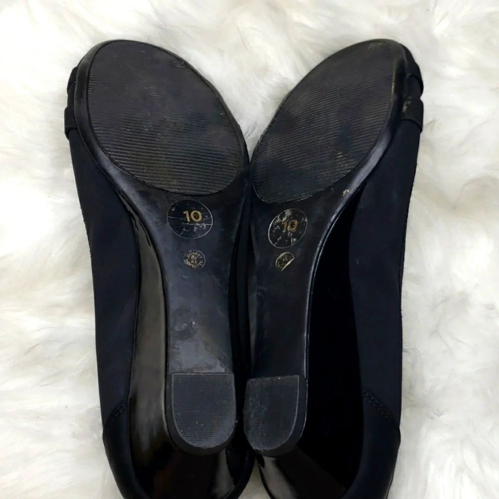 East5th East 5th Sasha Wedge Pumps Flex Form Black Size 10M - Picture 6 of 7